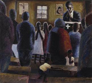 在教堂祈祷 Prayer in Church (c.1947)，杰拉德·塞科托