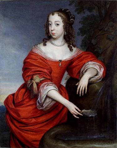 阿尔贝蒂娜·艾格尼丝·范·奥拉涅-拿骚的肖像 Portrait of Albertine Agnes Van Oranje-Nassau (1634)，杰拉德·范·洪托斯特