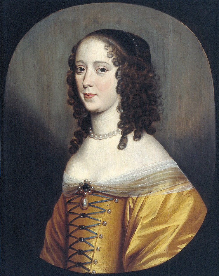 一位女士的肖像 Portret Van Een Dame (c.1650 - c.1656)，杰拉德·范·洪托斯特