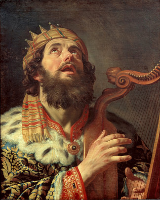 大卫王弹竖琴 King David Playing the Harp (1622)，杰拉德·范·洪托斯特