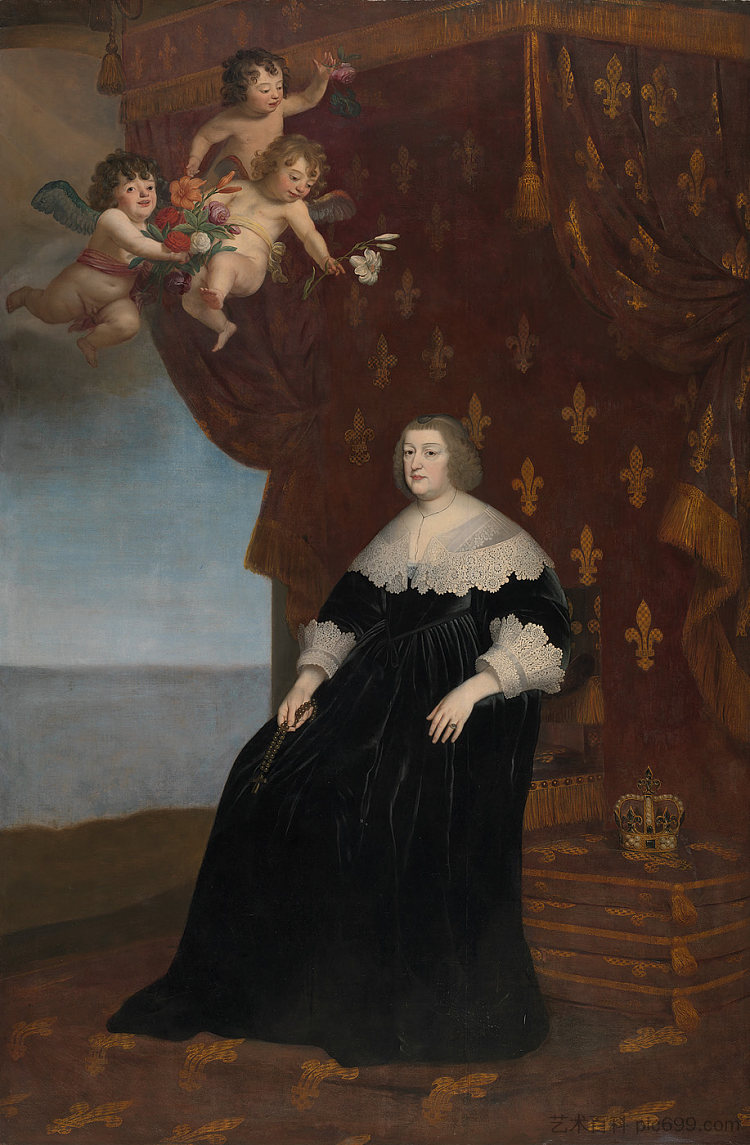 玛丽亚·德·美第奇 Maria De Medici (1638)，杰拉德·范·洪托斯特