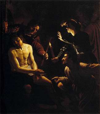 对基督的嘲弄 The Mocking of Christ (c.1614)，杰拉德·范·洪托斯特