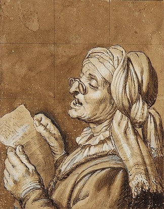 老妇人唱歌 Old Woman Singing (c.1625)，杰拉德·范·洪托斯特