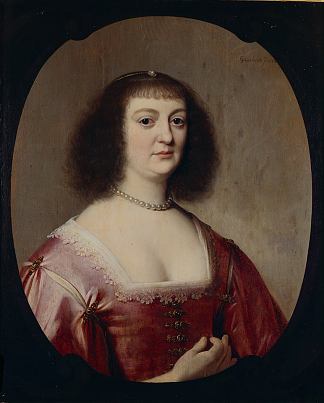 索尔姆斯阿玛利亚圈子里一位不知名的女士的肖像 Portrait of An Unknown Lady in the Circle of Amalia of Solms (1633)，杰拉德·范·洪托斯特