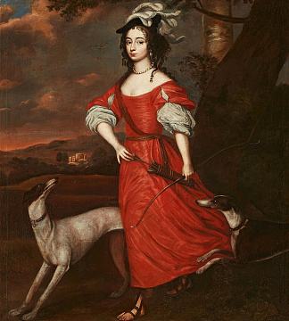 拿骚-奥兰治的亨丽埃特·凯瑟琳娜的肖像，后来的安哈尔特-德绍公主，格里特·范·洪托斯特 Portrait of Henriette Catharina of Nassau-Orange, Later Princess of Anhalt-dessau by Gerrit Van Honthorst，杰拉德·范·洪托斯特