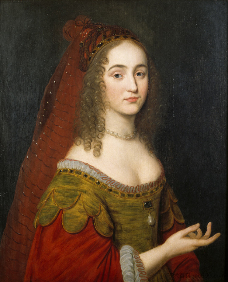 亨丽埃塔·玛丽亚公主、帕拉丁公主、西本比尔根公主 Princess Henrietta Maria, Princess Palatine, Princess of Siebenbürgen (c.1640 - c.1651)，杰拉德·范·洪托斯特