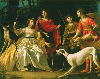 波希米亚国王和王后的四个长子 The Four Eldest Children of the King and Queen of Bohemia (1631)，杰拉德·范·洪托斯特