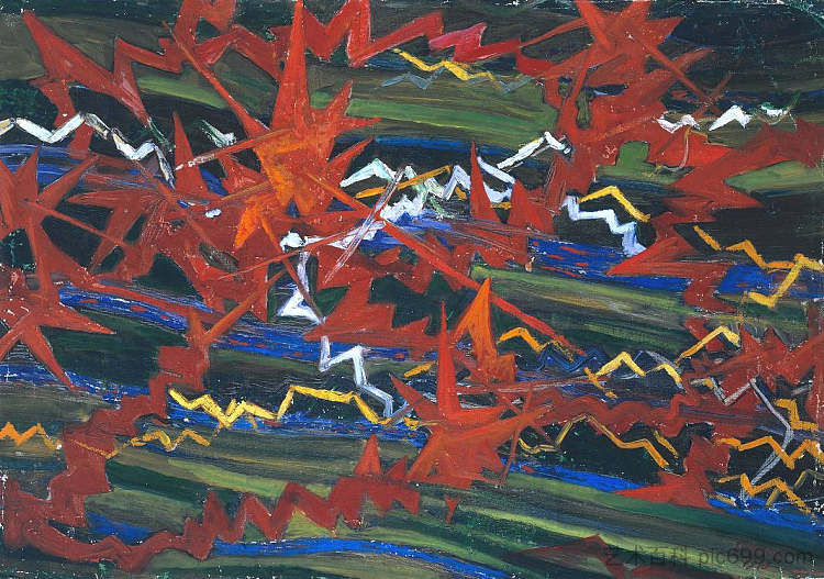 红绿字的爆炸 Explosion of Red on Green (1910)，杰拉尔多多托里