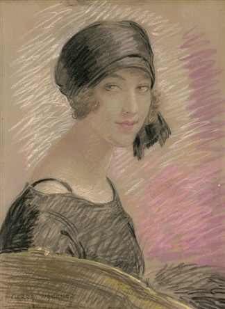 达门肖像 Damenportrait (c.1920)，格尔达·魏格纳