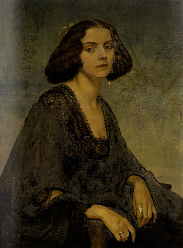 艾伦·冯·科尔的肖像 Portrait of Ellen Von Kohl (1906)，格尔达·魏格纳