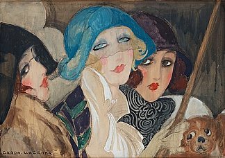 伞下的三个女人 Three Women Under an Umbrella (1920)，格尔达·魏格纳