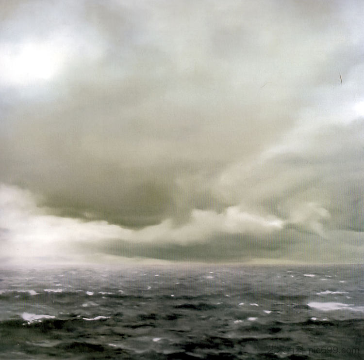 海景（多云） Seascape (Cloudy) (1969)，葛哈·李希特