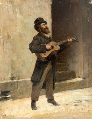 流浪的音乐家 Wandering musician (1860)，杰罗姆·因杜诺