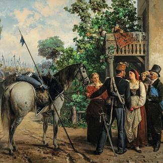 出发前往现场 The departure for the field (1866)，杰罗姆·因杜诺