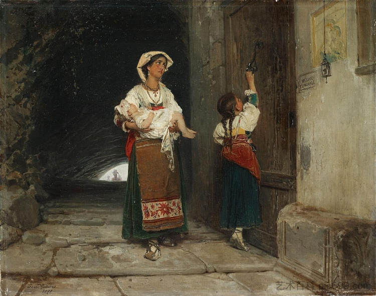 绝望的母亲 The desperate mother (1871),杰罗姆·因杜诺