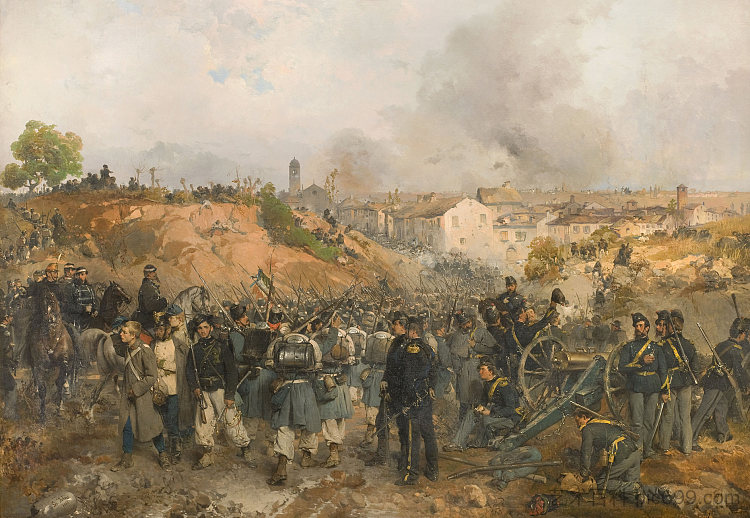 1859年5月30日攻占帕莱斯特罗 The capture of Palestro on 30 May 1859 (1860),杰罗姆·因杜诺