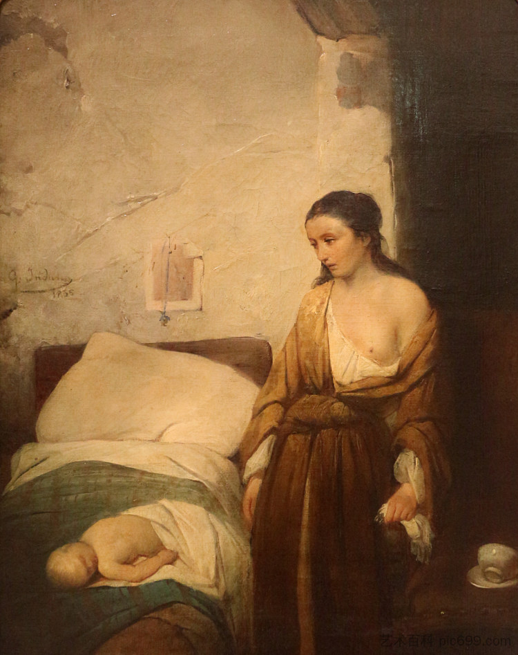 可怜的母亲（死去的孩子） Poor mother (the dead child) (1855)，杰罗姆·因杜诺