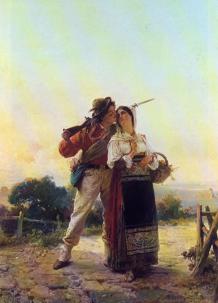 新兵和乔西亚雷拉 The recruit and the Ciociarella (1870)，杰罗姆·因杜诺