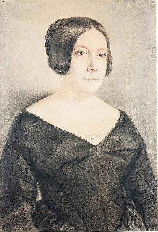 一位女士的肖像 Portrait of a lady (c.1845 - c.1850)，杰罗姆·因杜诺