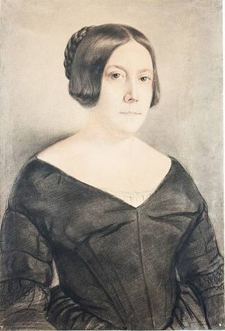 一位女士的肖像 Portrait of a lady (c.1845 – c.1850)，杰罗姆·因杜诺