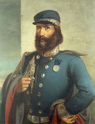 朱塞佩·加里波第的肖像 Portrait of Giuseppe Garibaldi，杰罗姆·因杜诺