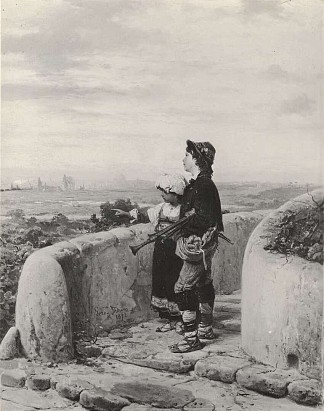 带风笛的儿童 Children with bagpipe (1872)，杰罗姆·因杜诺