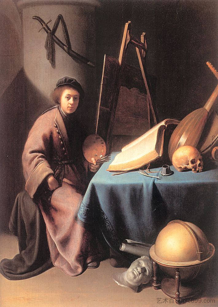 艺术家在他的工作室 Artist in His Studio (1630 - 1632)，格利特窦