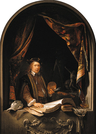 自画像 Self-Portrait (c.1665)，格利特窦