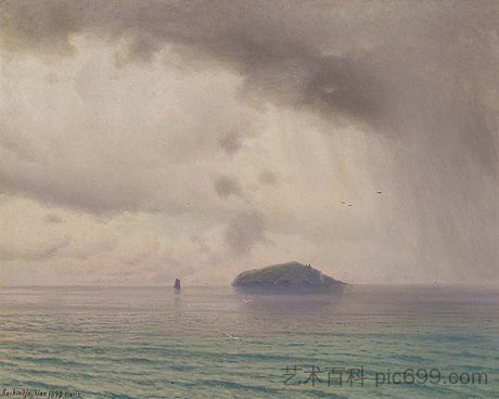 塞万的雨天 Rainy Day in Sevan (1899)，格沃格·巴斯坦