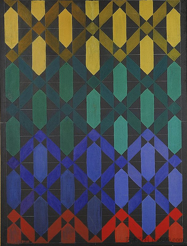 彩虹色互穿No.13 Iridescent Interpenetration No.13 (c.1914; Italy  )，贾科莫·巴拉