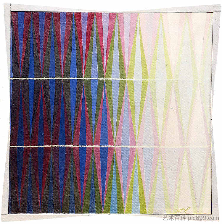 彩虹色互穿No.7 Iridescent Interpenetration No.7 (1912; Italy  )，贾科莫·巴拉