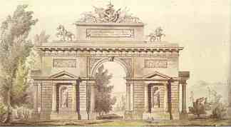 凯旋门的设计 Design of a Triumphal Arch (1814; Russian Federation                     )，贾科莫·奎朗