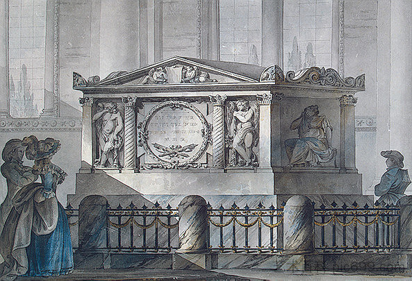 塔林塞缪尔·格雷格墓的设计 Design of Samuel Greig's tomb in Tallinn (c.1790)，贾科莫·奎朗