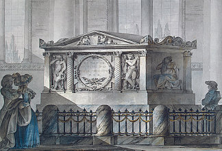 塔林塞缪尔·格雷格墓的设计 Design of Samuel Greig’s tomb in Tallinn (c.1790)，贾科莫·奎朗