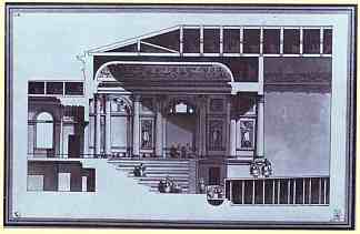 圣彼得堡冬宫剧院的设计（部分） Design of the Hermitage Theater in St. Petersburg (section) (1783; Russian Federation                     )，贾科莫·奎朗