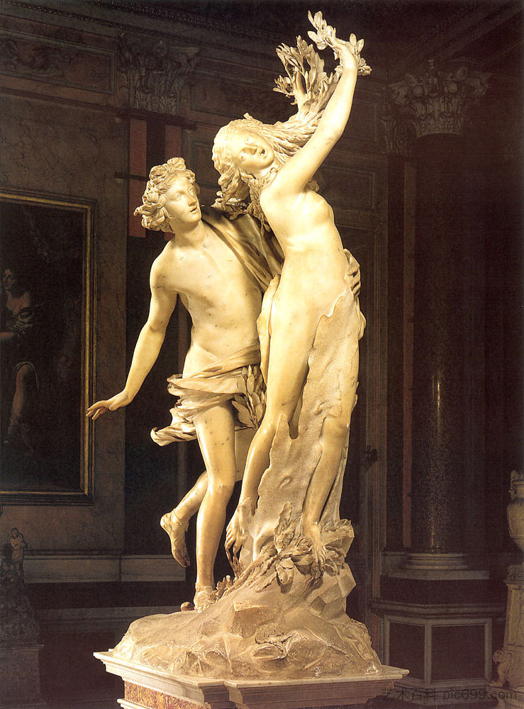 阿波罗和达芙妮 Apollo and Daphne (1622 - 1625)，吉安·洛伦佐·贝尔尼尼