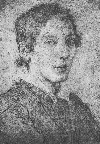 一个年轻人的肖像（自画像） Portrait of a Young Man (Self-Portrait) (c.1615)，吉安·洛伦佐·贝尔尼尼