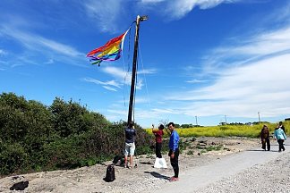 历史与命运 – 新男人的土地（旗帜） Histoire et destin – New Men’s Land (Flag) (2016)，吉安·玛丽亚·托萨蒂