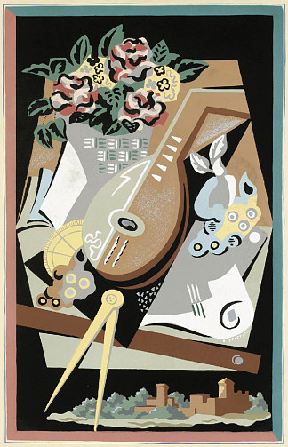 鲜花和面膜 Flowers and masks (1930)，吉诺·塞韦里