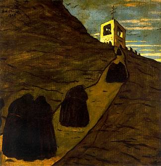 爬上修道院 Climb to the monastery (1908)，乔治·德·基里科