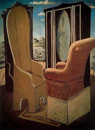 山谷中的家具 Furniture in the Valley (1927)，乔治·德·基里科