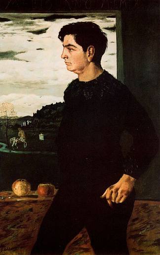 艺术家的兄弟安德里亚的肖像 Portrait of Andrea, brother of the artist (1910; Florence,Italy                     )，乔治·德·基里科