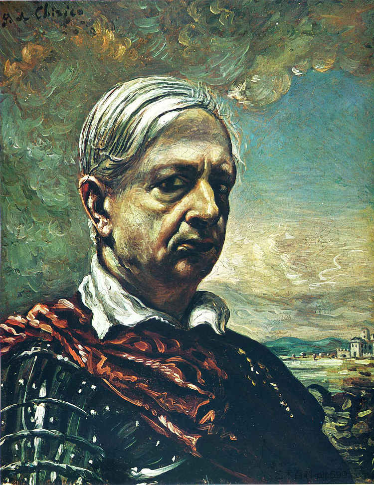 自画像 Self Portrait (c.1960; Rome,Italy  )，乔治·德·基里科