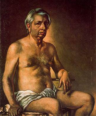 自画像裸体 Self Portrait Nude (1945; Rome,Italy                     )，乔治·德·基里科