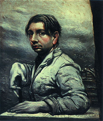 自画像 Self Portrait (c.1925; Paris,France  )，乔治·德·基里科