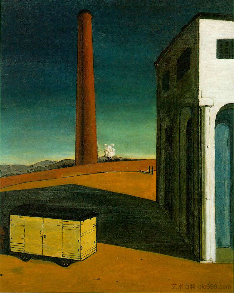 离开的痛苦 The anguish of departure (1914; Paris,France ),乔治·德·基里科