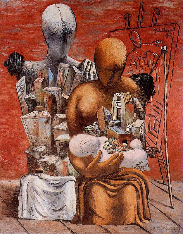 画家的家人 The painter's family (1926; Paris,France ),乔治·德·基里科