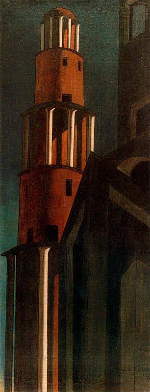 塔楼 The tower (1913)，乔治·德·基里科