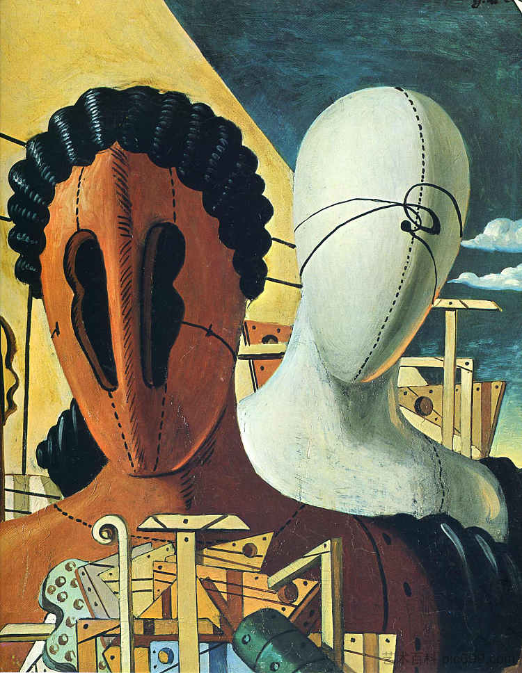 两个面具 The Two Masks (1926; Paris,France  )，乔治·德·基里科