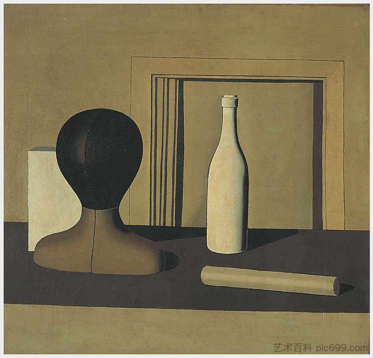 形而上学静物 Metaphysical Still Life (1918)，乔治·莫兰迪